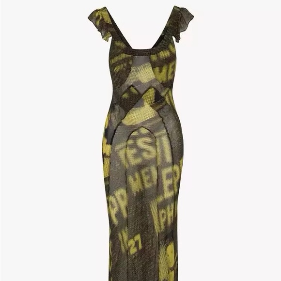 Realisation Par Dresses & Skirts - RealisationPar Yellow and Black Graphic Maxi Dress